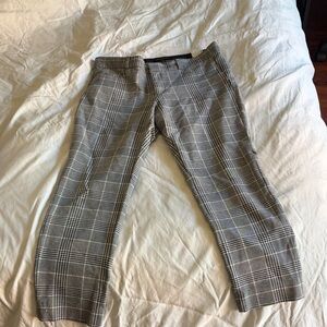 Banana Republic Women's Gray Plaid Trousers